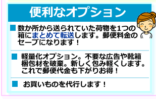 海外転送の際に役立ち節約ができるプランです